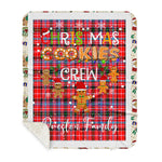 Personalized Gift Tartan Plaid Blanket Clan Preston With Christmas Cookie Baking Crew Christmas Gift Sherpa Blanket, tartan sherpa blanket,buffalo plaid sherpa blanket,christmas sherpa blanket,Christmas Throw Blanket,green plaid sherpa blanket,green sherpa blanket