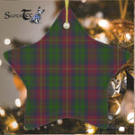 Cairns Hunting Tartan Ornament Star Ornament, Christmas Star Decorations, ceramic ornament, Plaid Star Ceramic Ornament, Christmas Ornament Decorations Gift