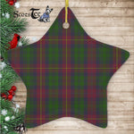 Cairns Hunting Tartan Ornament Star Ornament, Christmas Star Decorations, ceramic ornament, Plaid Star Ceramic Ornament, Christmas Ornament Decorations Gift