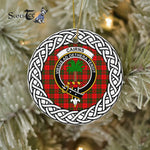 Cairns Scottish Clan Tartan Crest Badge Plaid Ornament Gift. Christmas Tree Ornament Cairns Clan Tartan Ornament Great Calder Ornaments Gift