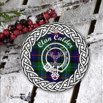 Calder Clan Tartan Crest Badge Plaid Ornament Gift. Christmas Tree Ornament Cleland Clan Tartan Ornament Great Calder Ornaments Gift - Scotstee Shop