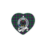 Calder Scottish Clan Badge Plaid Christmas Ornaments Gift Heart Ornament Calder Clan Tartan Ornaments, Plaid Ornament, christmas Ornament, plaid christmas ornament