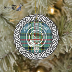 Caldwell Scottish Clan Tartan Crest Badge Plaid Ornament Gift. Christmas Tree Ornament Caldwell Clan Tartan Ornament Great Calder Ornaments Gift
