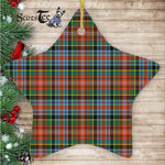 Caledonia Ancient Tartan Ornament Star Ornament, Christmas Star Decorations, ceramic ornament, Plaid Star Ceramic Ornament, Christmas Ornament Decorations Gift