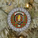 Callander Scottish Clan Tartan Crest Badge Plaid Ornament Gift. Christmas Tree Ornament Callander Clan Tartan Ornament Great Calder Ornaments Gift