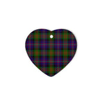 Cameron Of Erracht Modern Tartan Heart Ornaments, Christmas Tree Ornament, Plaid Christmas Ornaments, Ceramic Heart Christmas Tree Decoration, Christmas Ornament, Plaid Ornament, Tartan Ornament, Buffalo Plaid Ornament