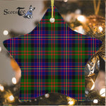 Cameron Of Erracht Modern Tartan Ornament Star Ornament, Christmas Star Decorations, ceramic ornament, Plaid Star Ceramic Ornament, Christmas Ornament Decorations Gift