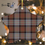 Cameron Of Erracht Weathered Tartan Ornament Star Ornament, Christmas Star Decorations, ceramic ornament, Plaid Star Ceramic Ornament, Christmas Ornament Decorations Gift