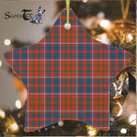 Cameron Of Lochiel Ancient Tartan Ornament Star Ornament, Christmas Star Decorations, ceramic ornament, Plaid Star Ceramic Ornament, Christmas Ornament Decorations Gift