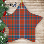 Cameron Of Lochiel Ancient Tartan Ornament Star Ornament, Christmas Star Decorations, ceramic ornament, Plaid Star Ceramic Ornament, Christmas Ornament Decorations Gift