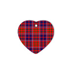 Cameron Of Lochiel Modern Tartan Heart Ornaments, Christmas Tree Ornament, Plaid Christmas Ornaments, Ceramic Heart Christmas Tree Decoration, Christmas Ornament, Plaid Ornament, Tartan Ornament, Buffalo Plaid Ornament