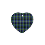 Campbell Argyll Ancient Tartan Heart Ornaments, Christmas Tree Ornament, Plaid Christmas Ornaments, Ceramic Heart Christmas Tree Decoration, Christmas Ornament, Plaid Ornament, Tartan Ornament, Buffalo Plaid Ornament