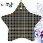 Campbell Argyll Weathered Tartan Ornament Star Ornament, Christmas Star Decorations, ceramic ornament, Plaid Star Ceramic Ornament, Christmas Ornament Decorations Gift