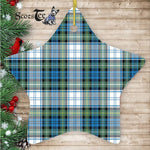 Campbell Dress Ancient Tartan Ornament Star Ornament, Christmas Star Decorations, ceramic ornament, Plaid Star Ceramic Ornament, Christmas Ornament Decorations Gift