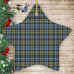 Campbell Faded Tartan Ornament Star Ornament, Christmas Star Decorations, ceramic ornament, Plaid Star Ceramic Ornament, Christmas Ornament Decorations Gift