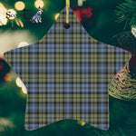 Campbell Faded Tartan Ornament Star Ornament, Christmas Star Decorations, ceramic ornament, Plaid Star Ceramic Ornament, Christmas Ornament Decorations Gift