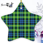 Campbell Of Breadalbane Ancient Tartan Ornament Star Ornament, Christmas Star Decorations, ceramic ornament, Plaid Star Ceramic Ornament, Christmas Ornament Decorations Gift