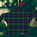 Campbell Of Cawdor Modern Tartan Ornament Star Ornament, Christmas Star Decorations, ceramic ornament, Plaid Star Ceramic Ornament, Christmas Ornament Decorations Gift