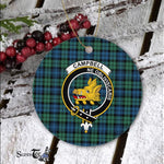 Campbell Scottish Clan Badge Plaid Ornament Gift. Christmas Tree Ornament Campbell Clan Tartan Ornament Great Christmas Ornaments Gift - Scotstee Shop
