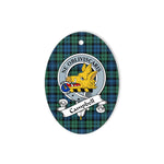 Campbell Scottish Clan Badge Plaid Ornament Gift. Christmas Tree Ornament Campbell Tartan Ornament,  ceramic ornament, personalized christmas ornaments, christmas tree ornaments, christmas door decorations, Plaid Ornament, Tartan Ceramic Ornament
