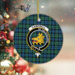 Campbell Scottish Clan Plaid Ornament Gift. Christmas Tree Ornament Campbell Clan Tartan Ornament Great Christmas Ornaments Gift - Scotstee Shop