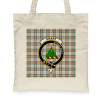 Canvas Tote Bags Royal Grant Of Achnarrow Clan Badge Tartan Plaid Tote Bag - Scotstee Shop
