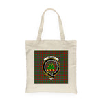 Canvas Tote Bags Royal Grant Of Monymusk Clan Badge Tartan Plaid Tote Bag - Scotstee Shop