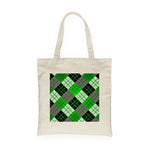 Canvas Tote Bags Royal Green Clan Badge Tartan Plaid Tote Bag - Scotstee Shop
