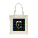 Canvas Tote Bags Royal Gunn Modern Clan Badge Tartan Plaid Tote Bag - Scotstee Shop