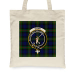 Canvas Tote Bags Royal Gunn Modern Clan Badge Tartan Plaid Tote Bag - Scotstee Shop