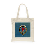 Canvas Tote Bags Royal Laing Clan Badge Tartan Plaid Tote Bag - Scotstee Shop