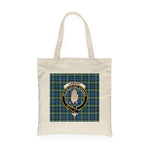 Canvas Tote Bags Royal Lamont Ancient Clan Badge Tartan Plaid Tote Bag - Scotstee Shop