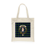 Canvas Tote Bags Royal Lamont Clan Badge Tartan Plaid Tote Bag - Scotstee Shop