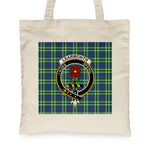 Canvas Tote Bags Royal Learmonth Clan Badge Tartan Plaid Tote Bag - Scotstee Shop