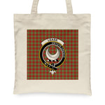 Canvas Tote Bags Royal Leask Clan Badge Tartan Plaid Tote Bag - Scotstee Shop
