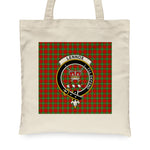 Canvas Tote Bags Royal Lennox Clan Badge Tartan Plaid Tote Bag - Scotstee Shop
