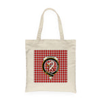 Canvas Tote Bags Royal Lennox Crest Dress Clan Badge Tartan Plaid Tote Bag - Scotstee Shop