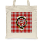 Canvas Tote Bags Royal Lennox Dress Clan Badge Tartan Plaid Tote Bag - Scotstee Shop