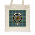 Canvas Tote Bags Royal Leslie Hunting Ancient Clan Badge Tartan Plaid Tote Bag - Scotstee Shop