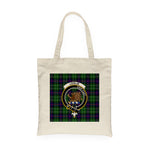 Canvas Tote Bags Royal Leslie Hunting Clan Badge Tartan Plaid Tote Bag - Scotstee Shop