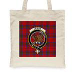 Canvas Tote Bags Royal Leslie Modern Clan Badge Tartan Plaid Tote Bag - Scotstee Shop