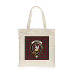 Canvas Tote Bags Royal Lindsay Clan Badge Tartan Plaid Tote Bag - Scotstee Shop