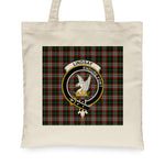 Canvas Tote Bags Royal Lindsay Hunting Clan Badge Tartan Plaid Tote Bag - Scotstee Shop