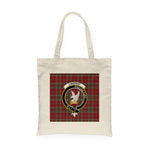 Canvas Tote Bags Royal Lindsay Weathered Clan Badge Tartan Plaid Tote Bag - Scotstee Shop