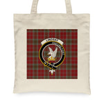 Canvas Tote Bags Royal Lindsay Weathered Clan Badge Tartan Plaid Tote Bag - Scotstee Shop