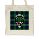 Canvas Tote Bags Royal Scottish Abercrombie Clan Badge Tartan Plaid Tote Bag - Scotstee Shop