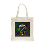 Canvas Tote Bags Royal Scottish Adam Clan Badge Tartan Plaid Tote Bag - Scotstee Shop