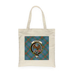 Canvas Tote Bags Royal Scottish Agnew Ancient Clan Badge Tartan Plaid Tote Bag - Scotstee Shop