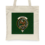 Canvas Tote Bags Royal Scottish Agnew Hunting Clan Badge Tartan Plaid Tote Bag - Scotstee Shop