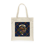 Canvas Tote Bags Royal Scottish Agnew Modern Clan Badge Tartan Plaid Tote Bag - Scotstee Shop